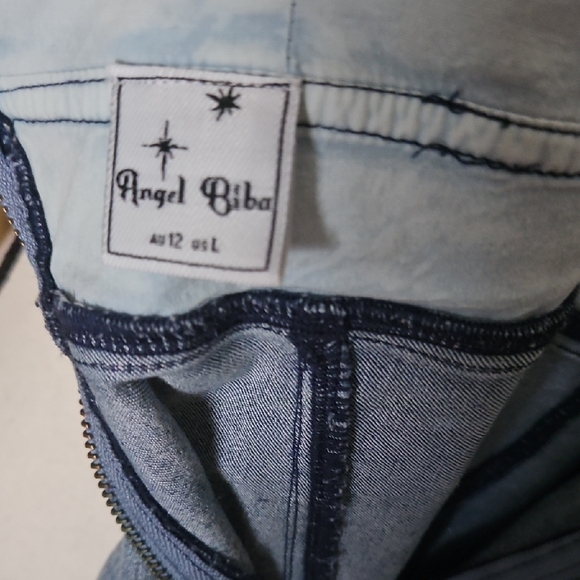 Angel Biba Blue Spaghetti Strap Sheath Dress - Picture 4 of 6